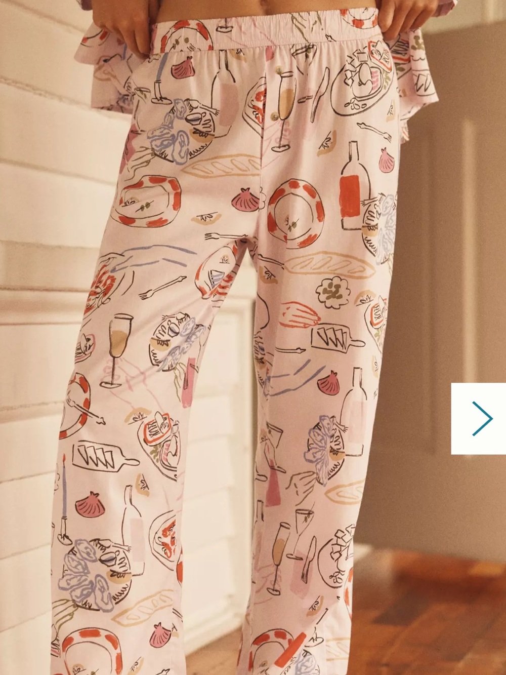 Anthropologie LyreBird Printed Lounge Pajama pjs Phthalo Ruth NWT M - Picture 2 of 4